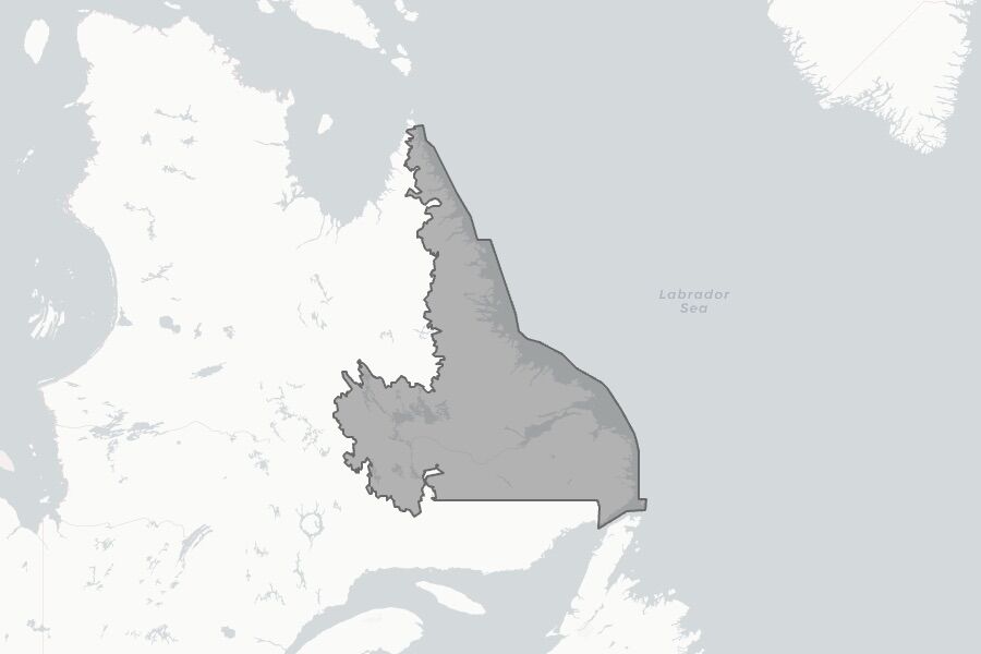 Labrador 2025 federal election riding boundaries map